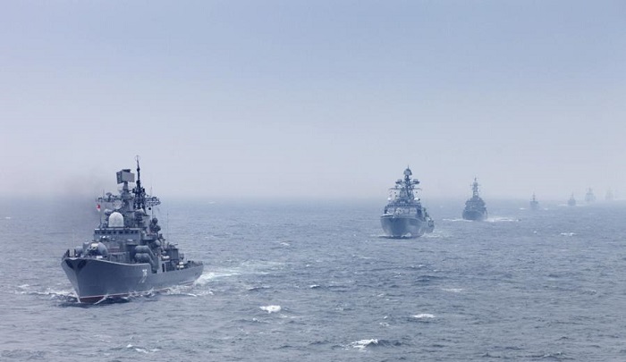 Russia holding large-scale military exercises in Caspian Sea